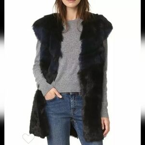 IRO MANAMI REVERSIBLE SHERLIN VEST BLACK/DARK NAVY